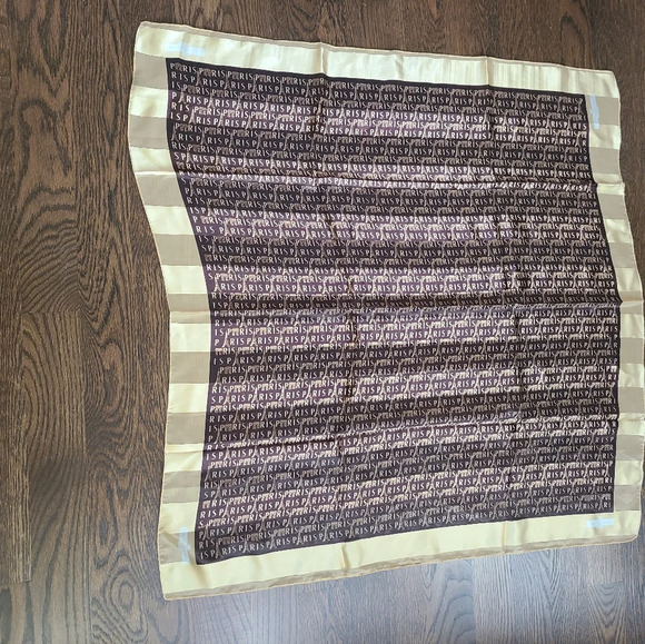 New J.Mico Sancho Paris Square scarf sz.37×37in. print letters - Picture 4 of 7